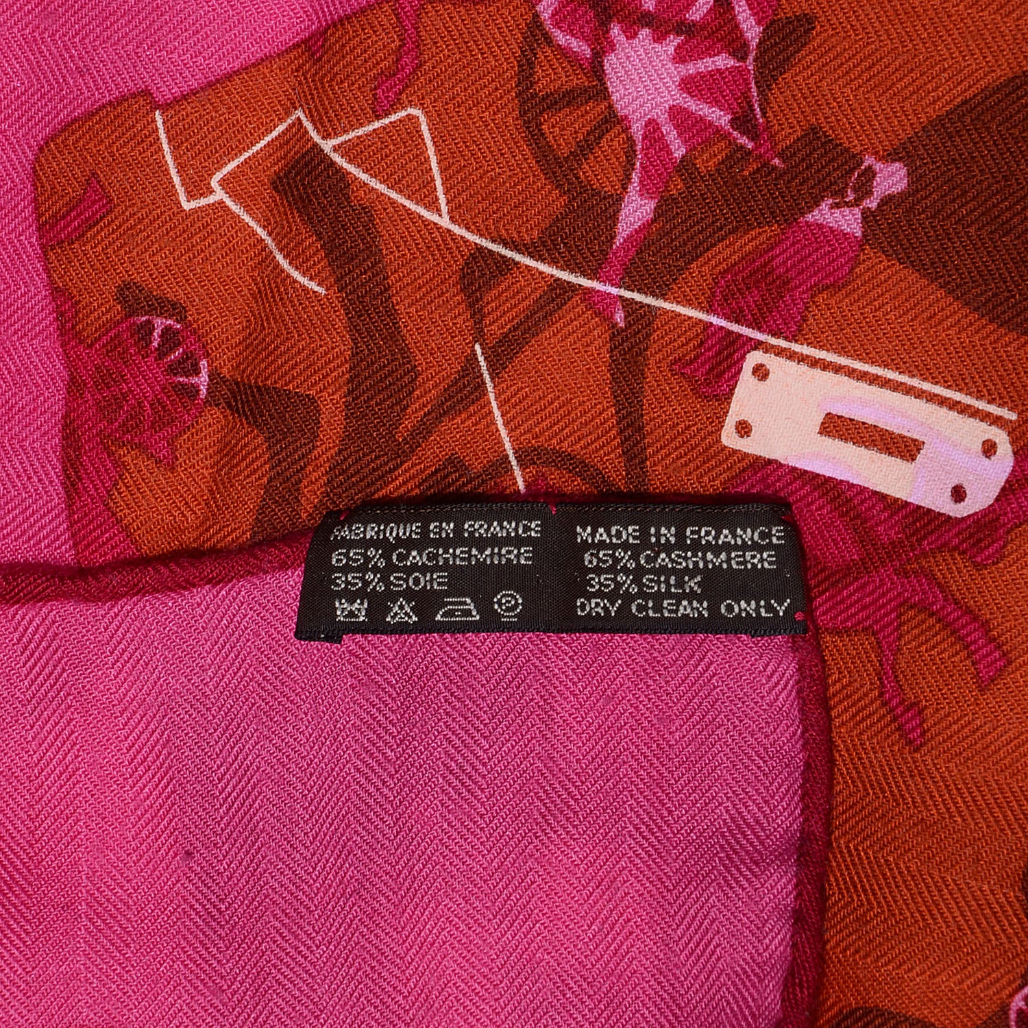 Hermes Cashmere Silk Kelly En Caleche Shawl 140 7 of 7
