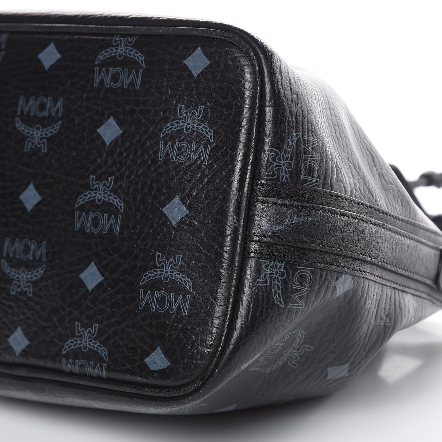 MCM Visetos Essential Drawstring Bucket Bag Black 8 of 16