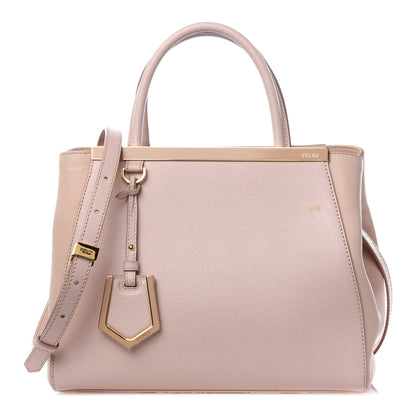 Fendi Vitello Elite Flamingo Petite 2Jours Tote Rosa Plaster 1 of 9