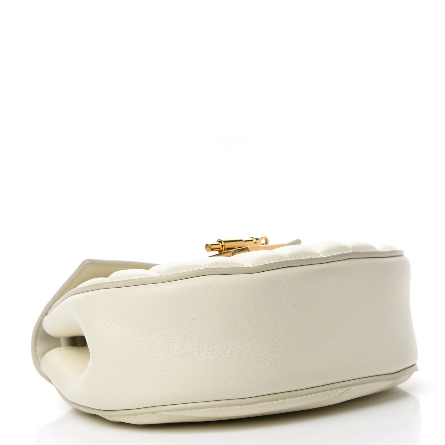 Calfskin Quilted Mini Drew Bijou Shoulder Bag Natural White