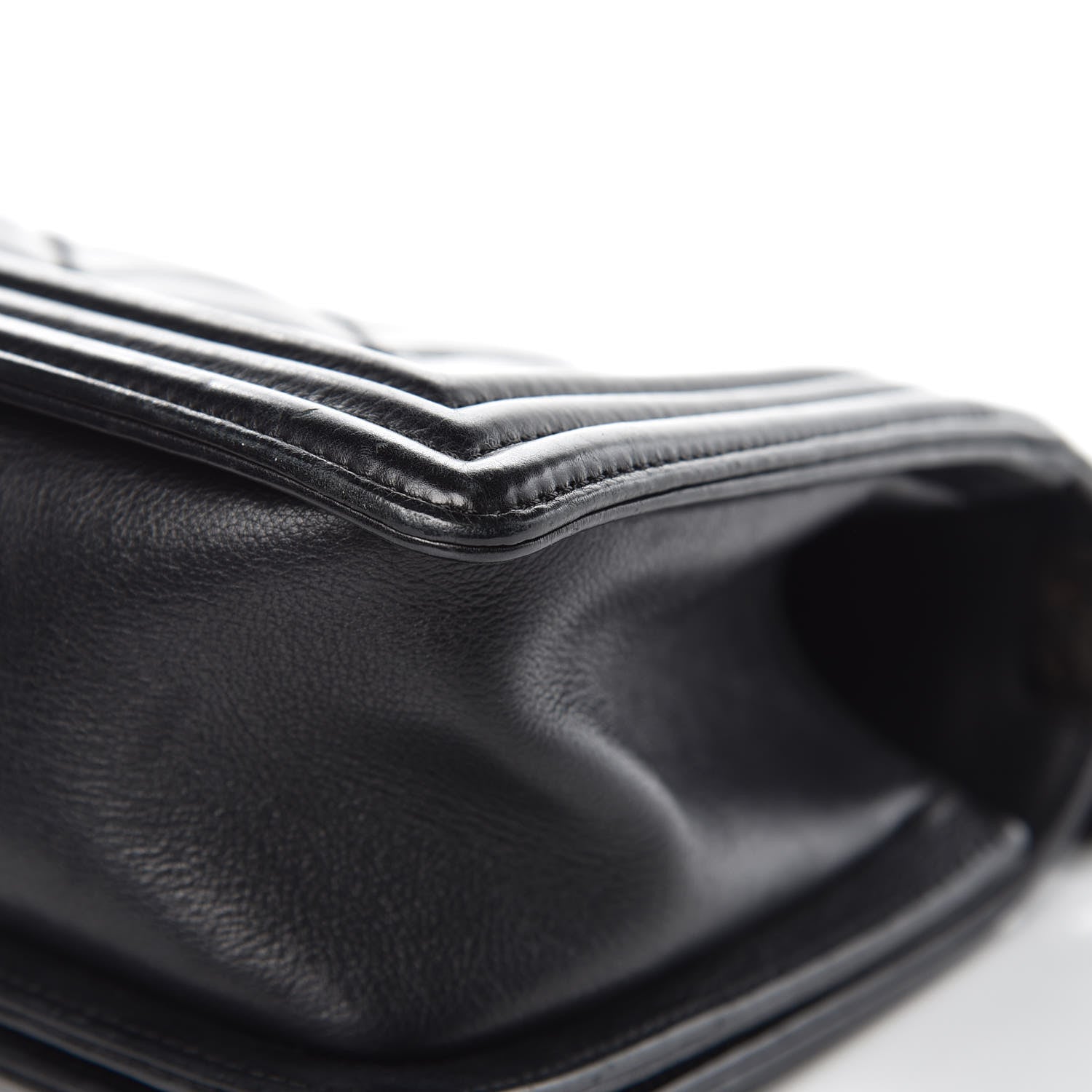 Chanel Calfskin Double Stitch Medium Boy Flap Black 10 of 16