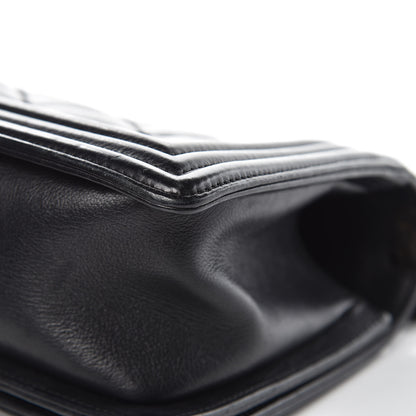 Chanel Calfskin Double Stitch Medium Boy Flap Black 10 of 16
