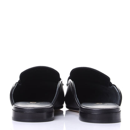 Chanel Calfskin Pearl CC Mules 37 Black 6 of 11