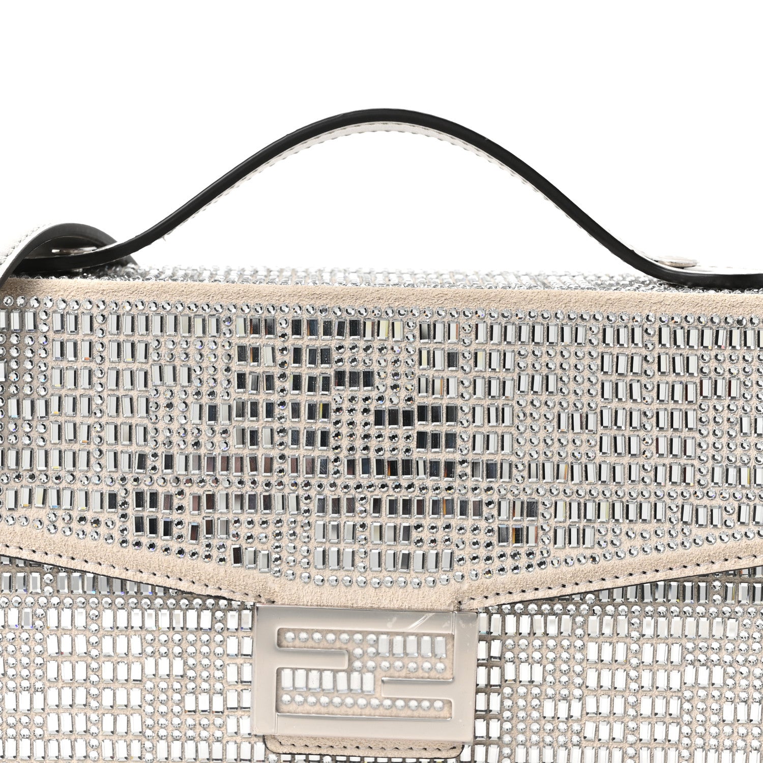 Fendi Strass FF 1974 Baguette Soft Trunk Ghiaia 8 of 10