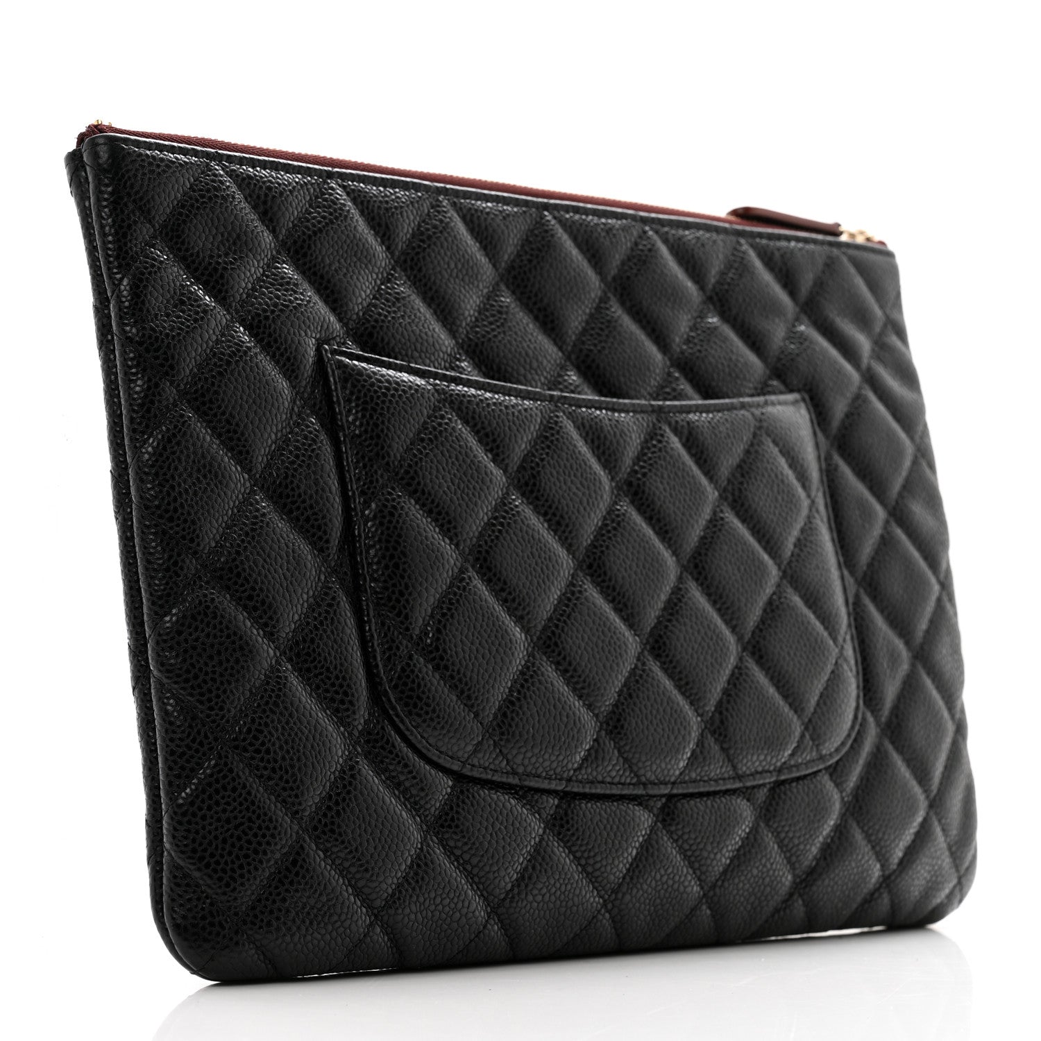 Chanel Caviar Quilted Medium Cosmetic Case Black 3 of 9