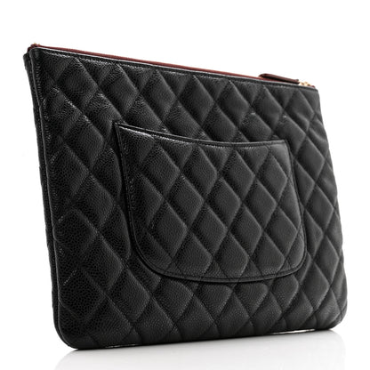 Chanel Caviar Quilted Medium Cosmetic Case Black 3 of 9