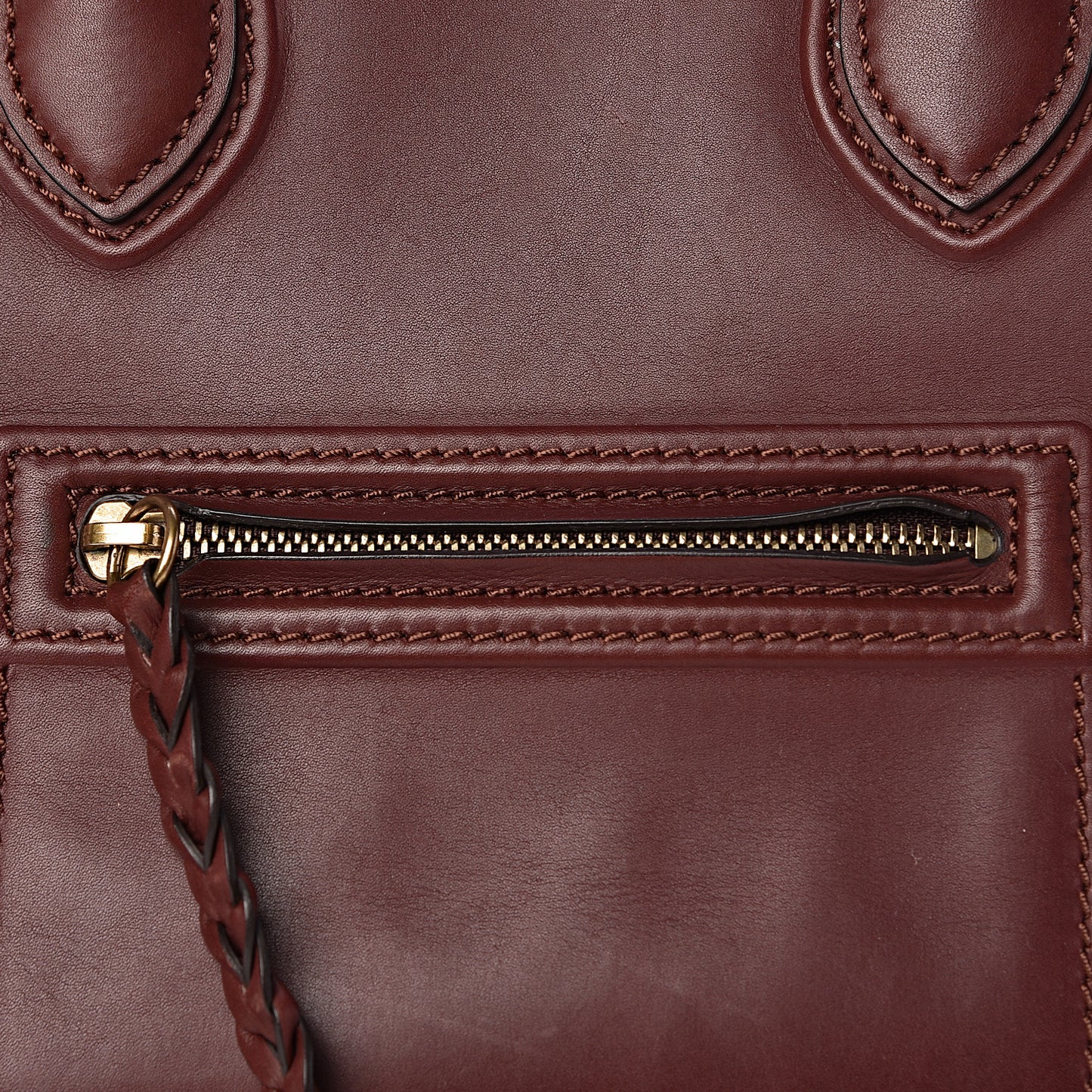 Natural Calfskin Medium Phantom Luggage Burgundy