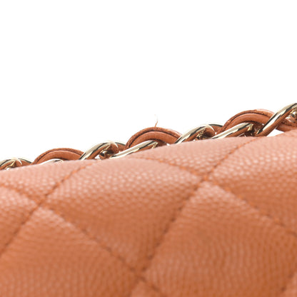 Chanel Caviar Quilted Medium Double Flap Light Brown 12 of 13