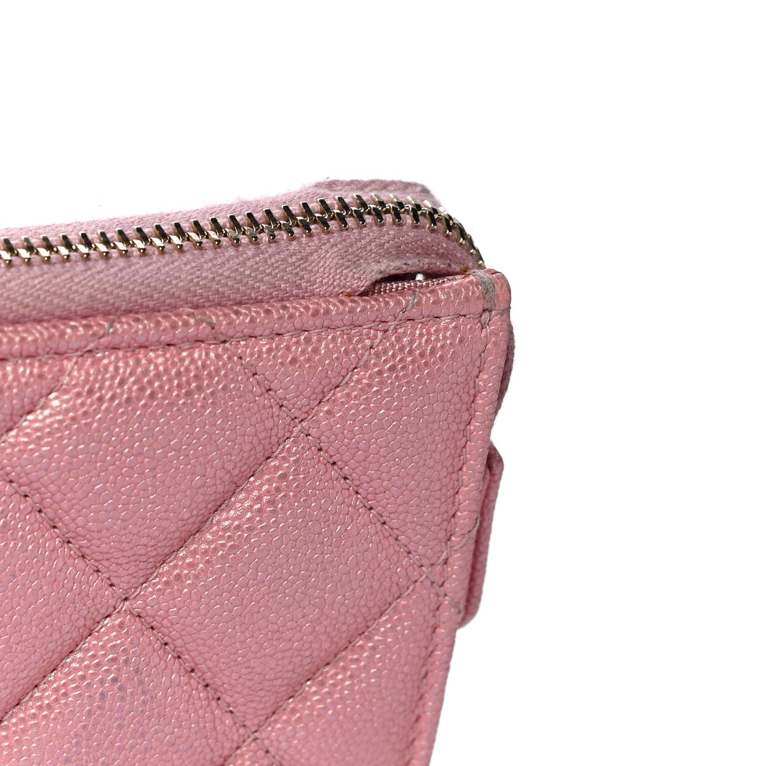 Chanel Iridescent Caviar Quilted Classic Pouch With Handle Rose Pink 12 of 16