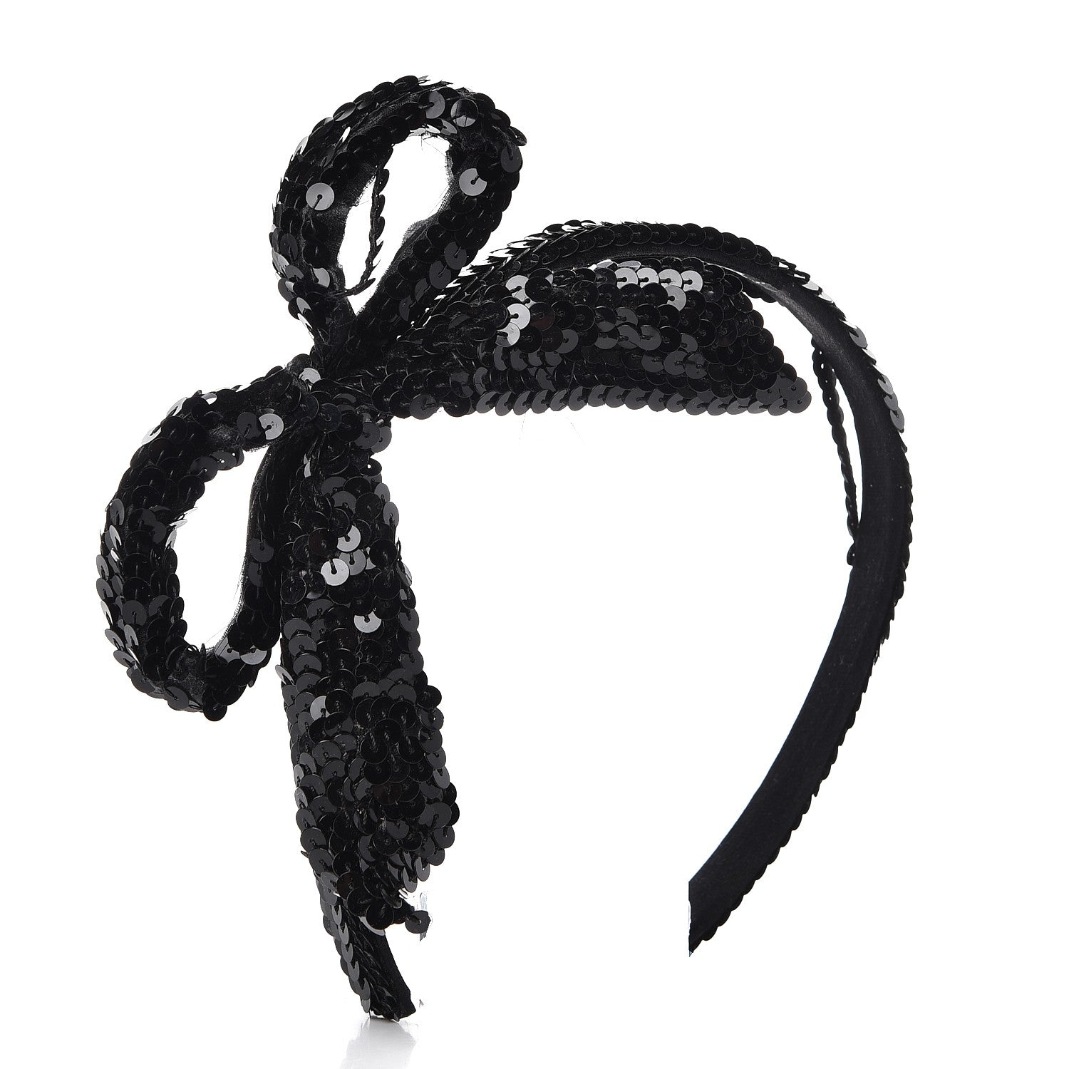Chanel Sequin Bow Headband Black 9 of 9