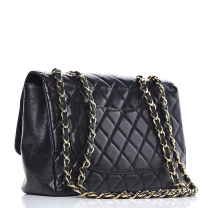 Chanel Caviar Quilted Jumbo Single Flap Black 4 of 20