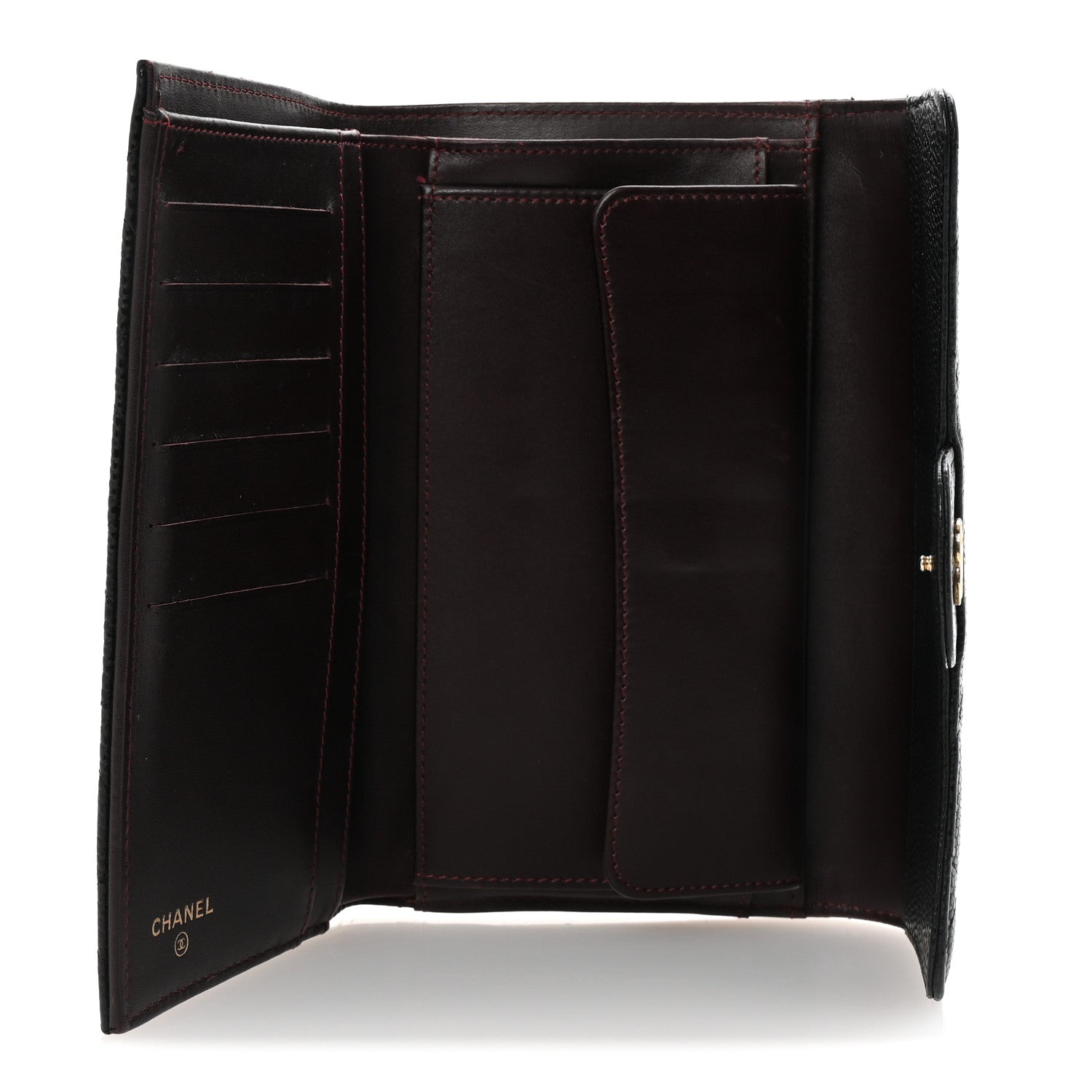 Chanel Caviar Quilted Long Flap Wallet Black 5 of 8
