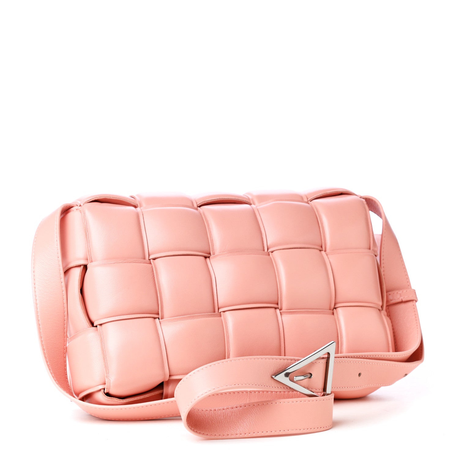 Bottega Veneta Paper Calfskin Maxi Intreccio Padded Cassette Crossbody Bag Peachy 2 of 4