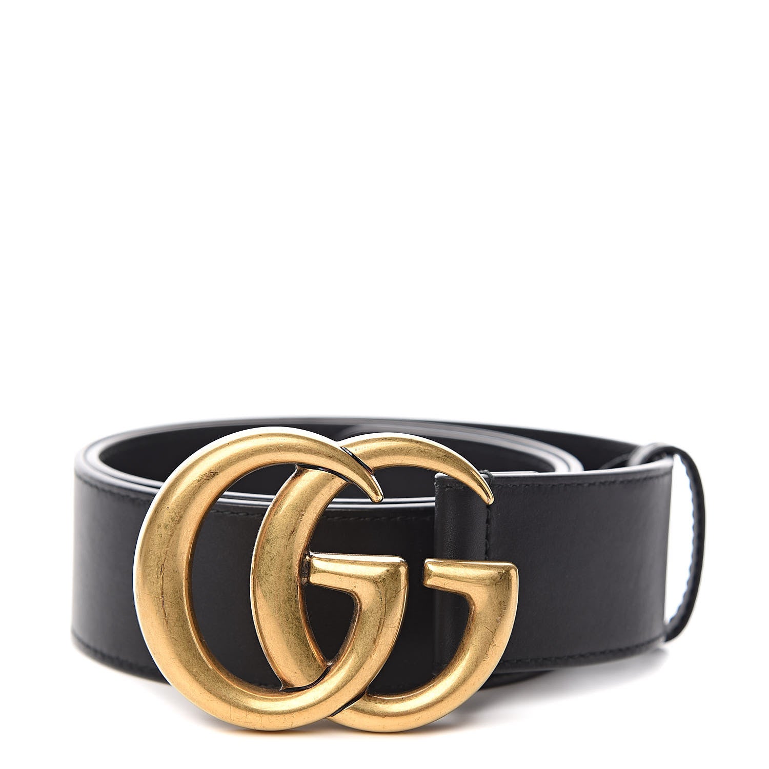 Gucci Calfskin Double G 40mm Belt 75 30 Black 1 of 6