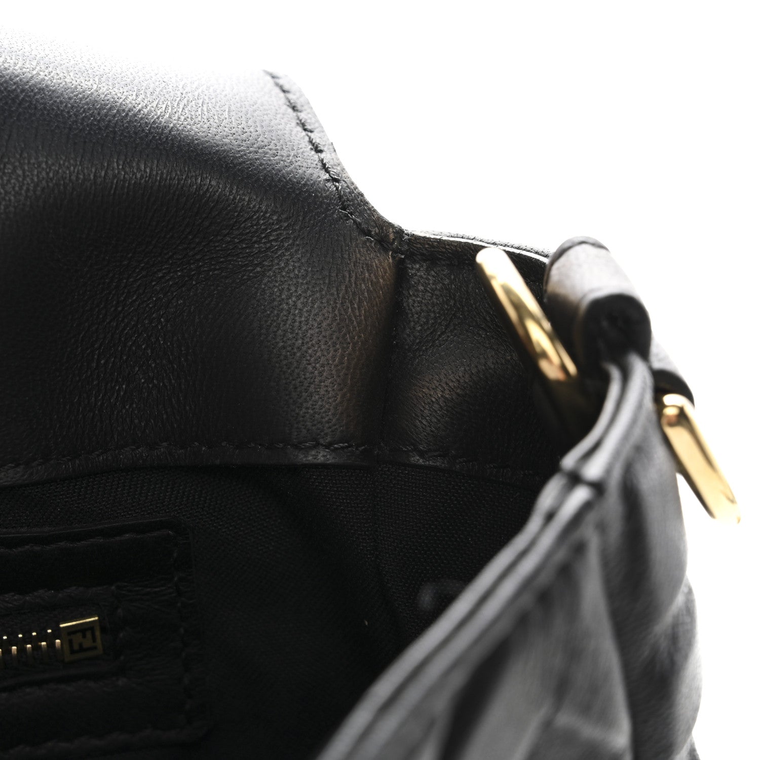 Fendi Nappa FF 1974 Embossed Baguette Black 10 of 11