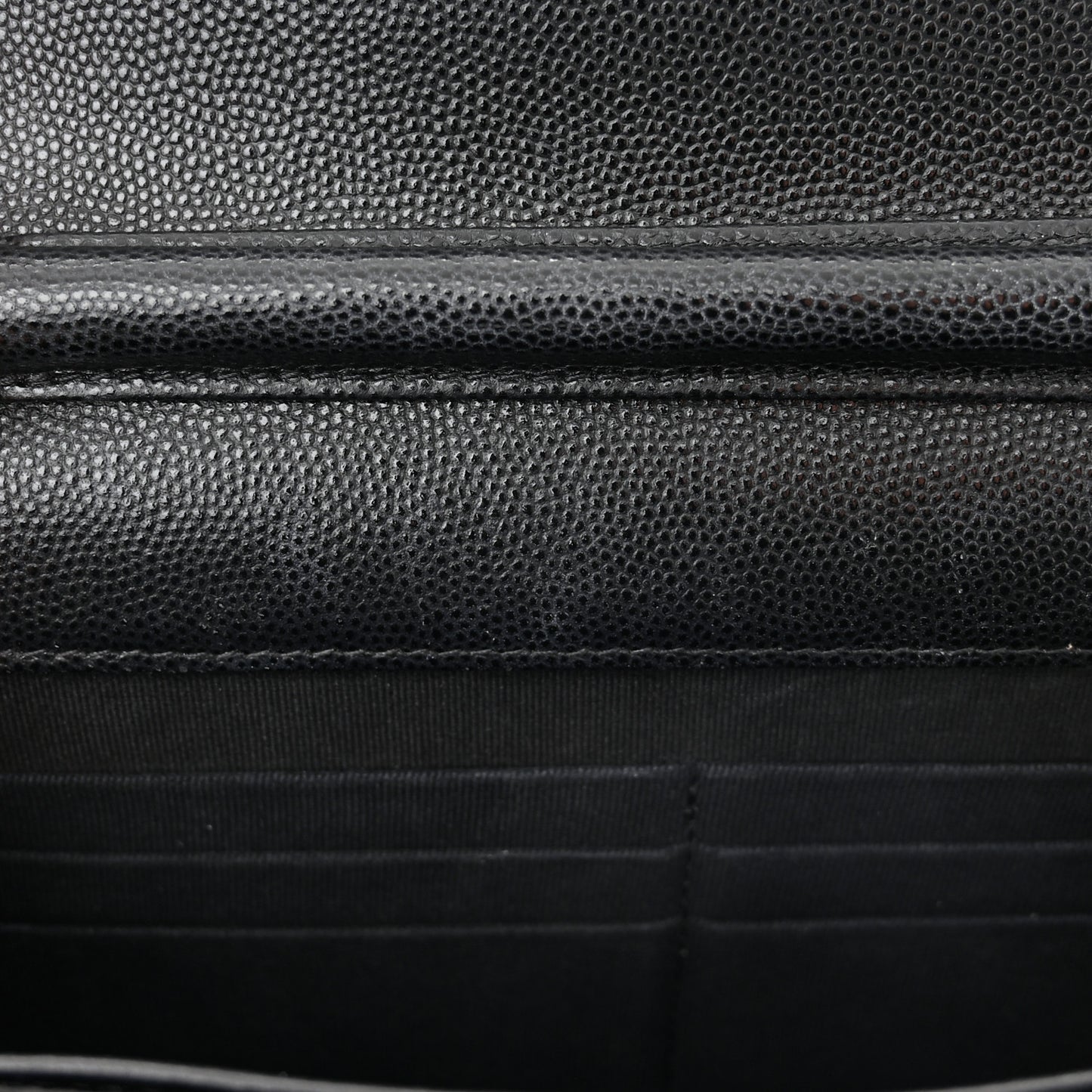 Caviar Quilted Crystal CC Wallet On Chain WOC Black