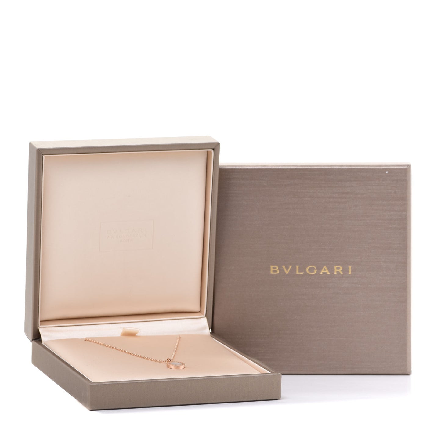 18K Rose Gold Mother of Pearl BVLGARI BVLGARI Pendant Necklace