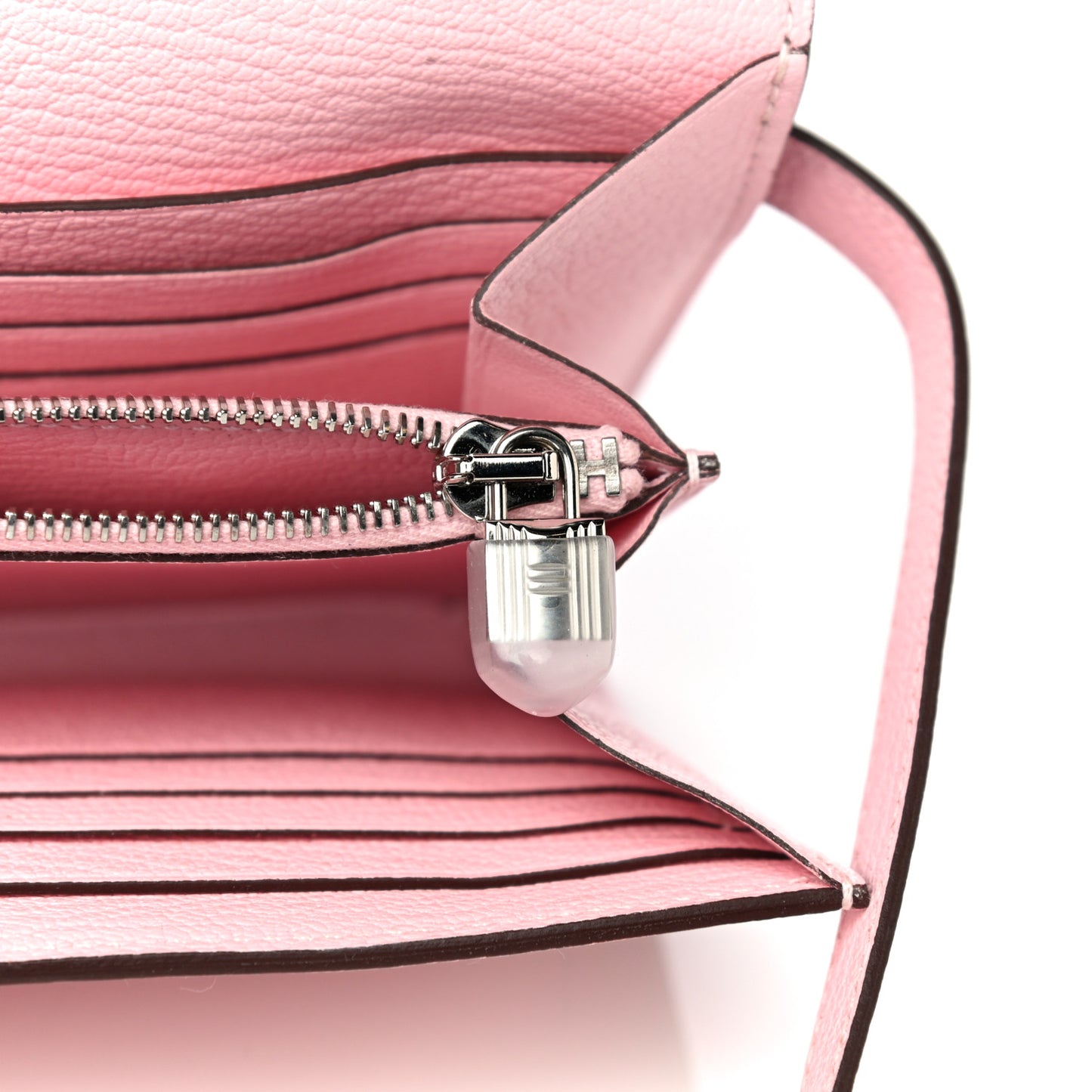 Chevre Mysore Kelly Longue Wallet Rose Sakura