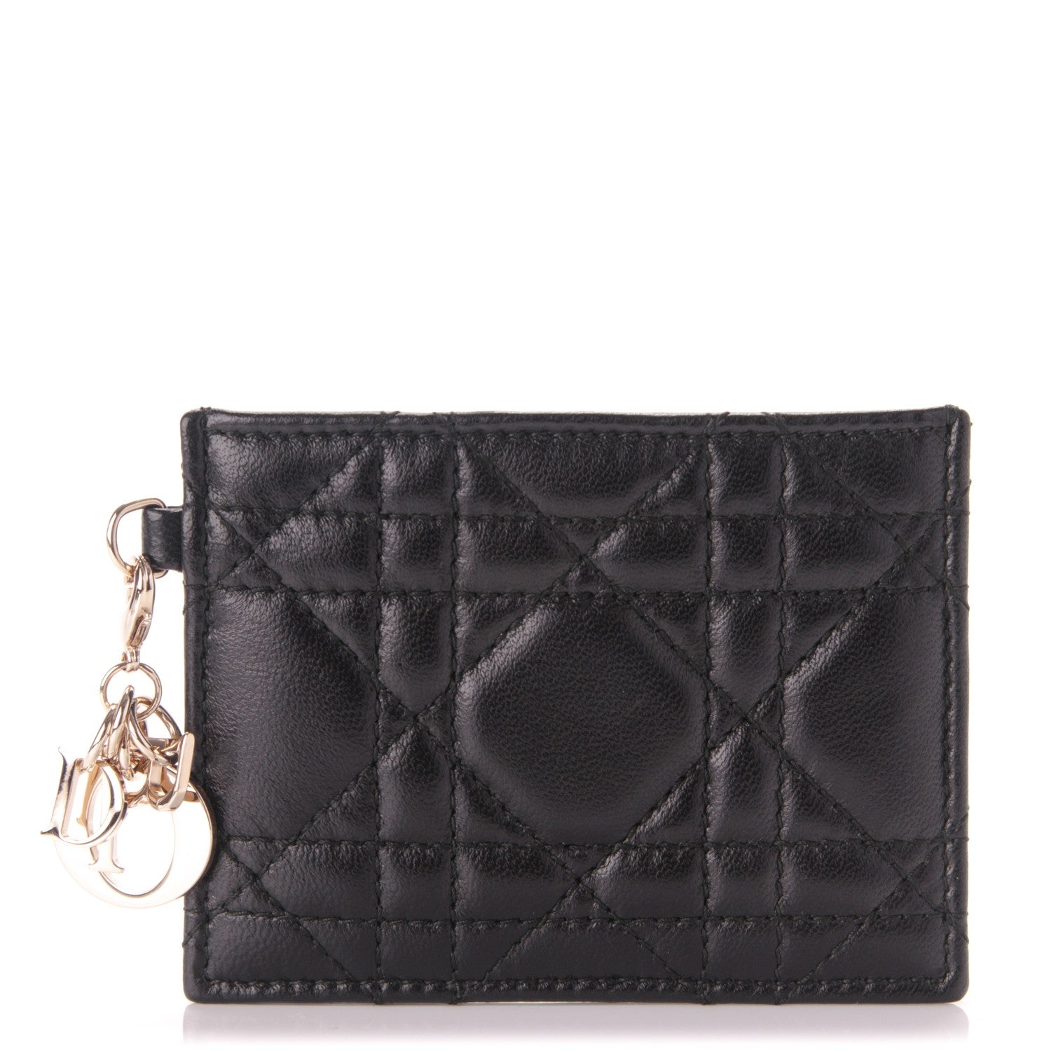 Christian Dior Lambskin Cannage Lady Dior Card Holder Black 1 of 6