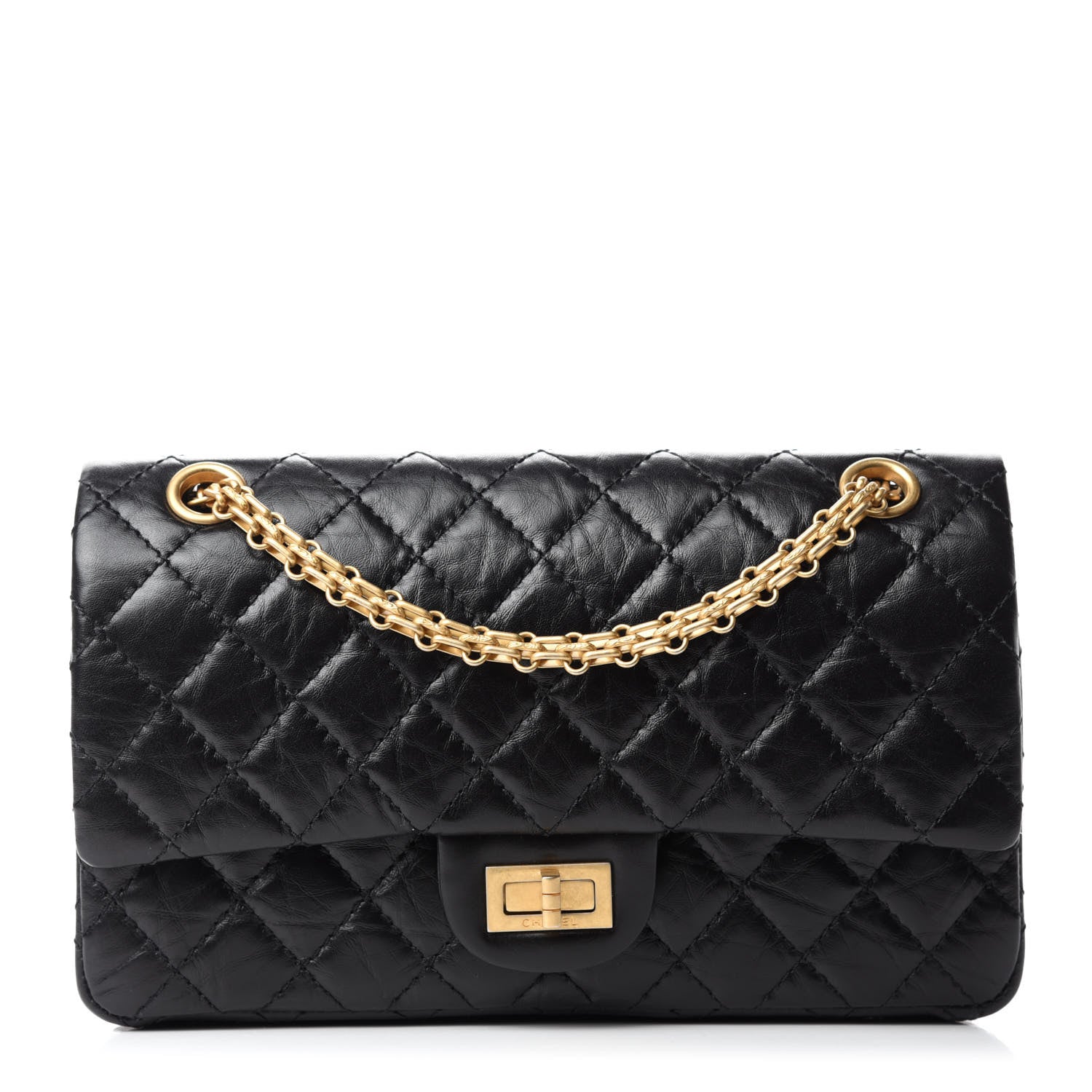 Chanel Aged Calfskin Quilted 2.55 Reissue 225 Flap Black 1 of 11
