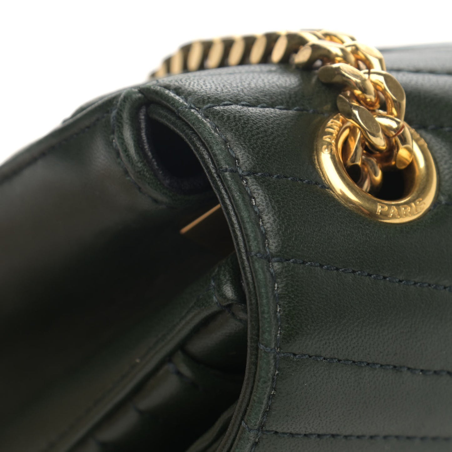 Lambskin Matelasse Chevron Monogram Medium Sulpice Bag Black