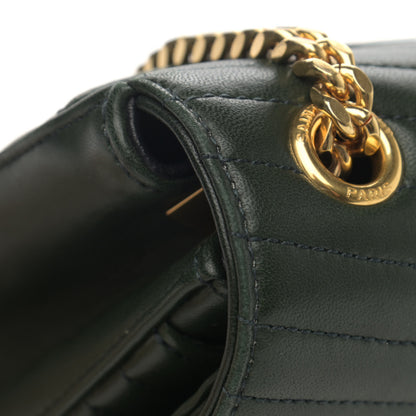 Saint Laurent Lambskin Matelasse Chevron Monogram Medium Sulpice Bag Black 12 of 16