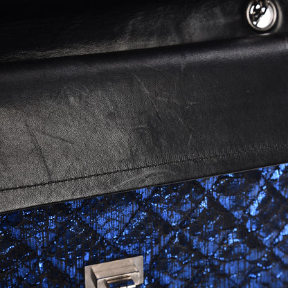 Chanel Metallic Python Quilted 2.55 Reissue 226 Flap Blue 10 of 15