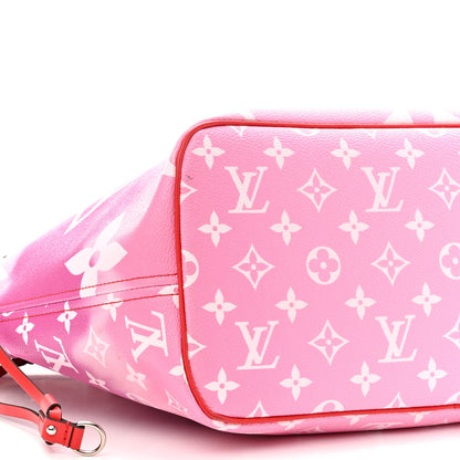 Louis Vuitton Monogram Escale Neverfull MM Rouge 10 of 11