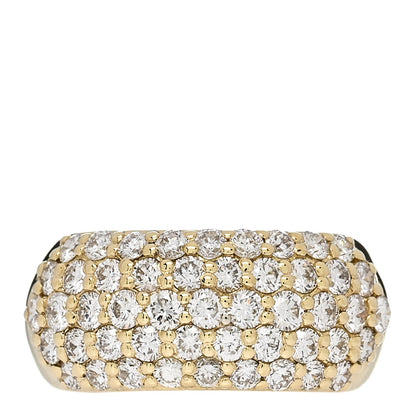 Parker & West by FASHIONPHILE 18K Yellow Gold Diamond 1.68ctw Five Row Ring 53 6.5 1 of 10