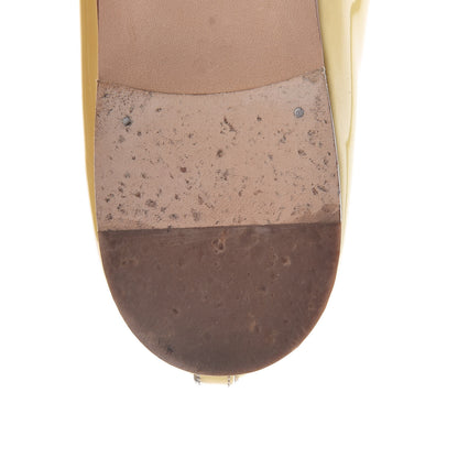Chanel Calfskin Patent CC Cap Toe Ballerina Flats 39 Yellow 13 of 18