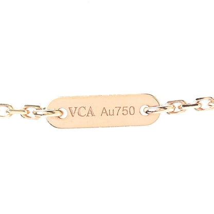 Van Cleef & Arpels 18K Rose Gold Carnelian Sweet Alhambra Pendant Necklace 5 of 7