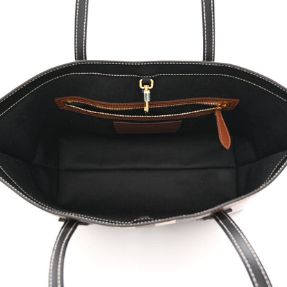 Burberry E-Canvas Check Medium Tote Dark Birch Brown 5 of 10