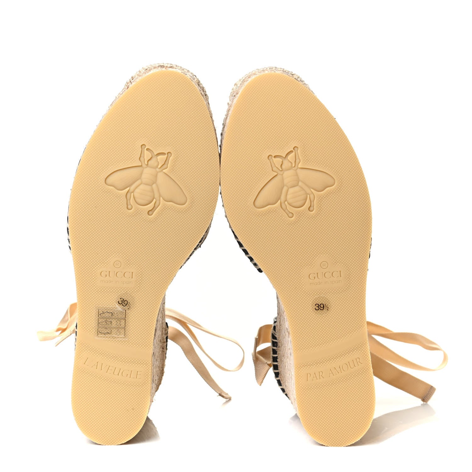 Gucci Monogram Matelasse GG Marmont Ankle Wrap Platform 35/120mm Espadrille Wedges 39.5 Beige Ebony Black Sand Storm 4 of 6