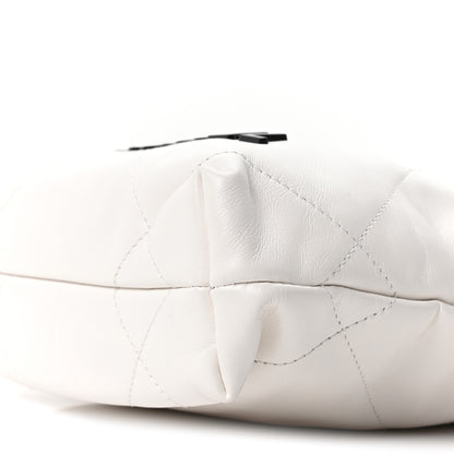 Chanel Shiny Calfskin Quilted Mini Chanel 22 White Black 9 of 9