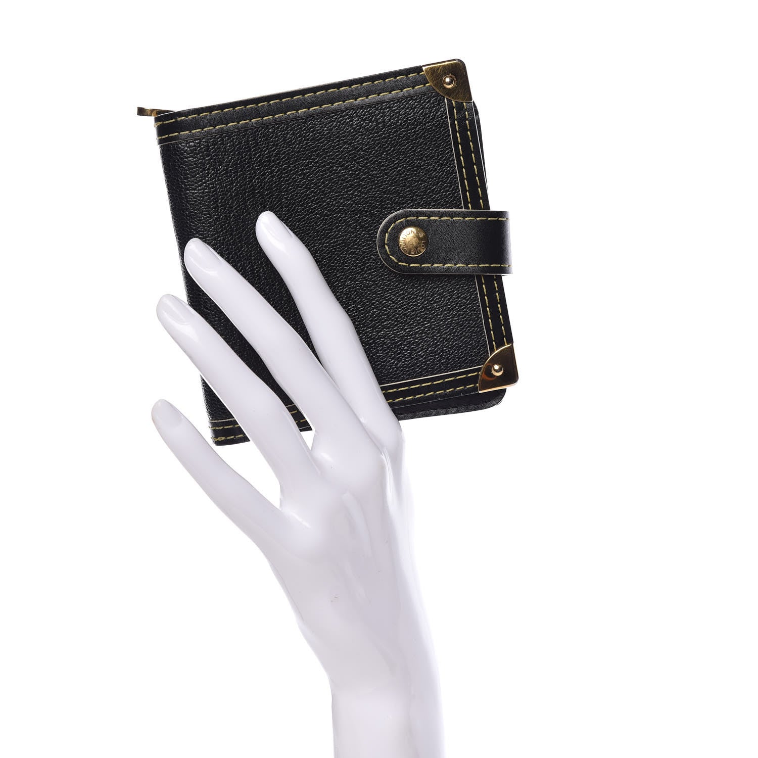 Louis Vuitton Suhali Compact Zipped Wallet Black 2 of 10
