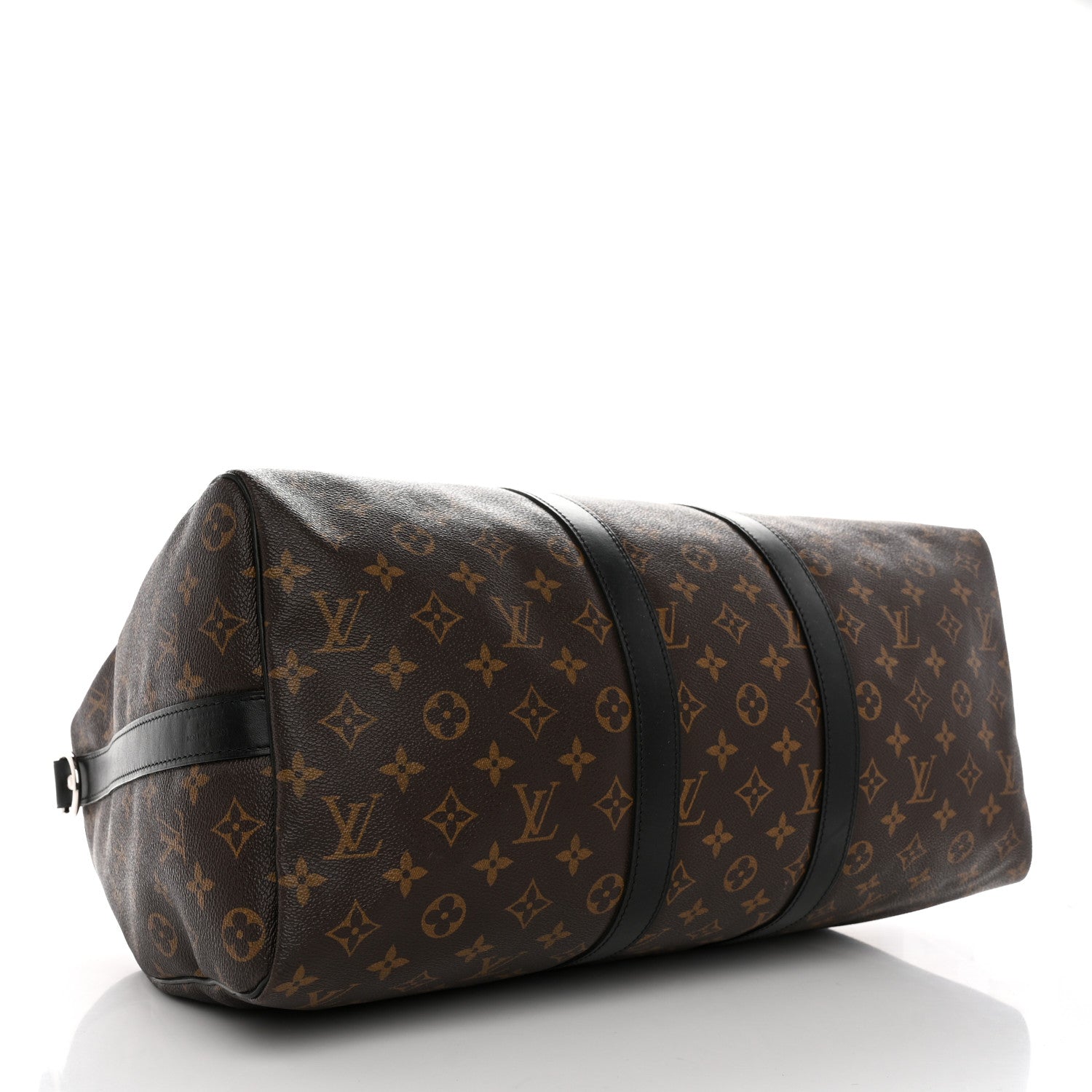 Louis Vuitton Monogram Macassar Keepall Bandouliere 45 3 of 11