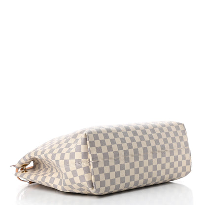Louis Vuitton Damier Azur Graceful MM Rose Ballerine 4 of 16