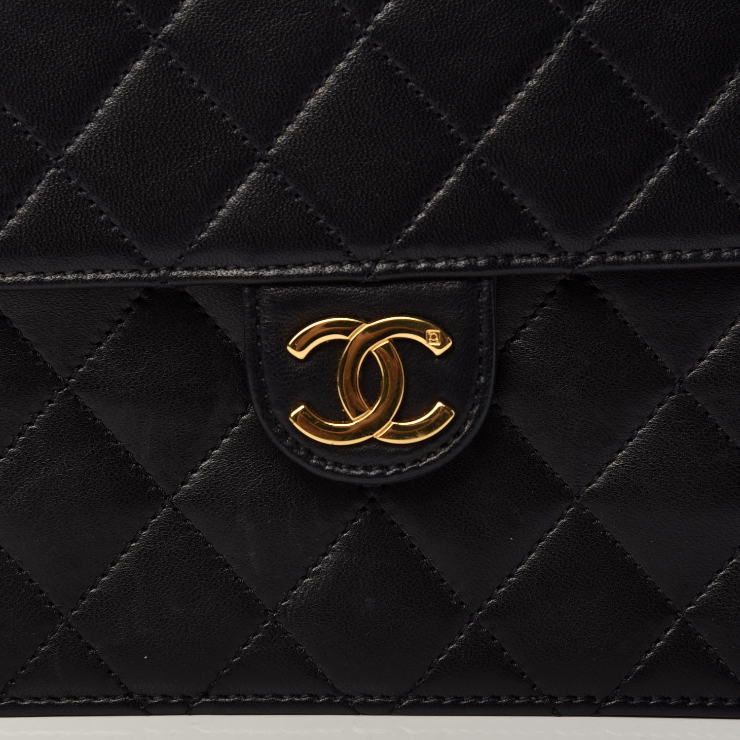 Chanel Lambskin Quilted Small Single Flap Black 14 of 15