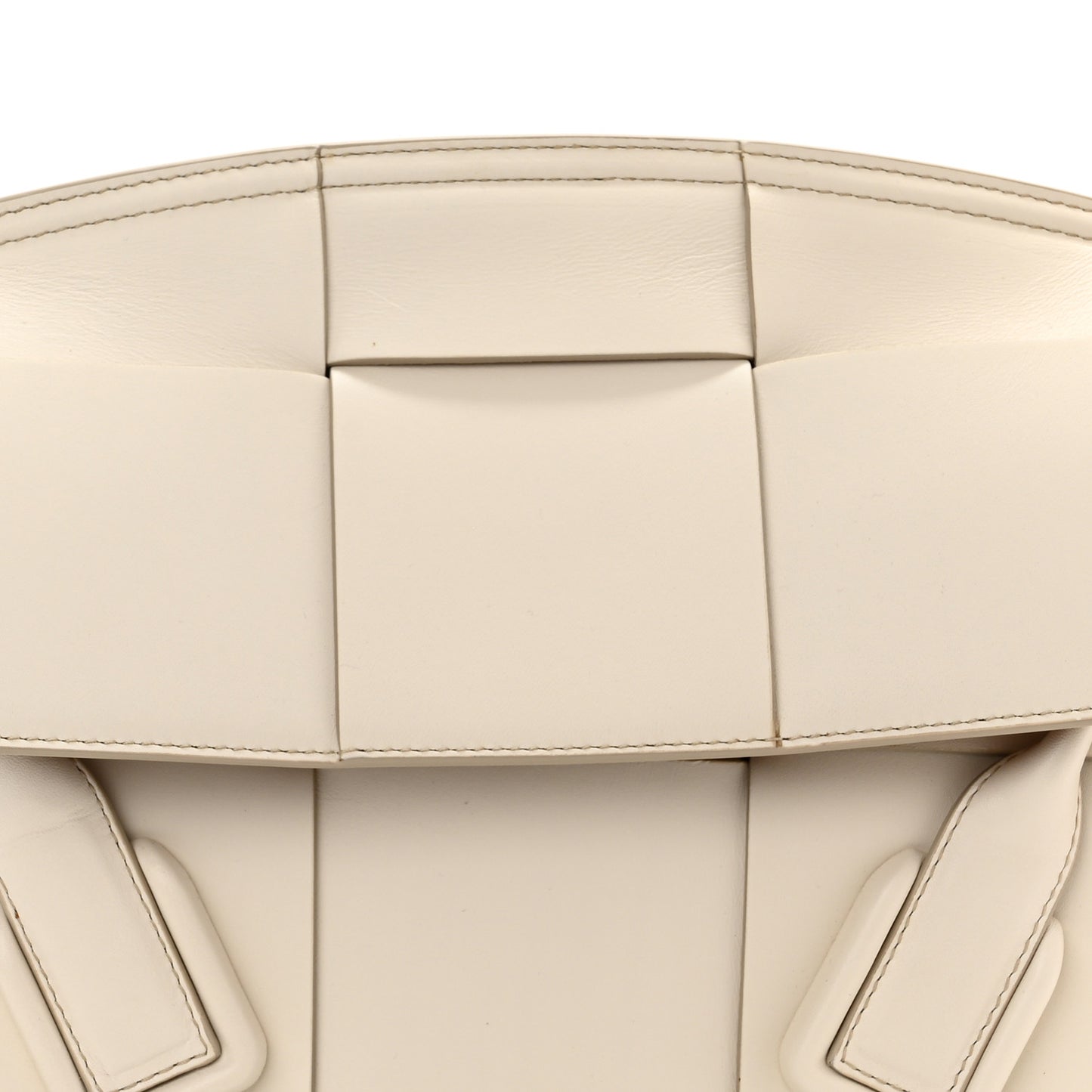 French Calfskin Maxi Intrecciato Small Arco Bianco