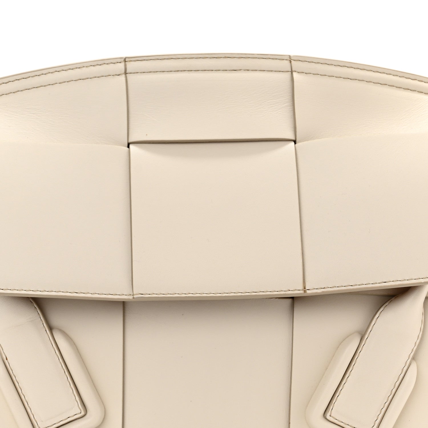 Bottega Veneta French Calfskin Maxi Intrecciato Small Arco Bianco 9 of 11