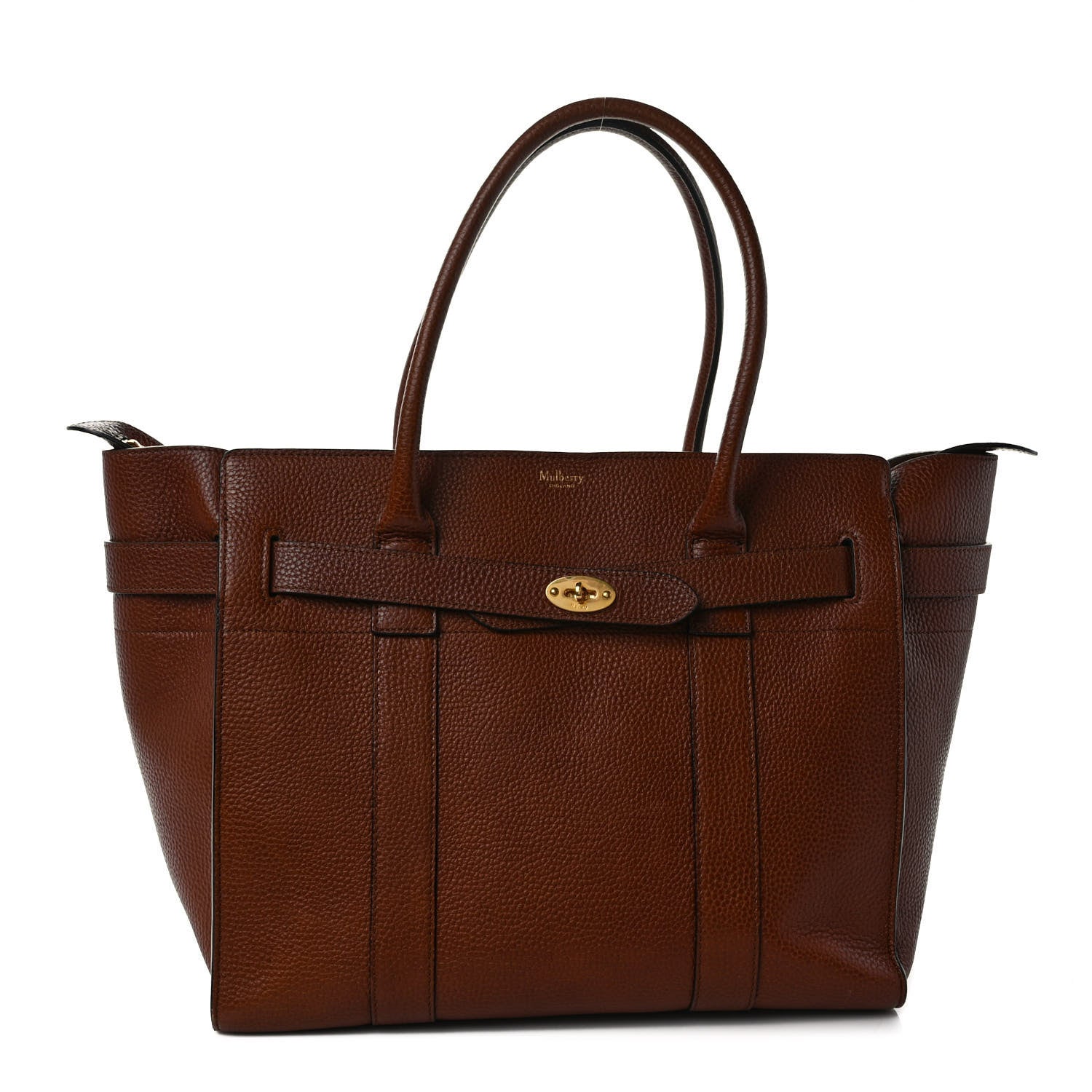 Mulberry Small Classic Grain Zipped Bayswater Oak 1 of 7
