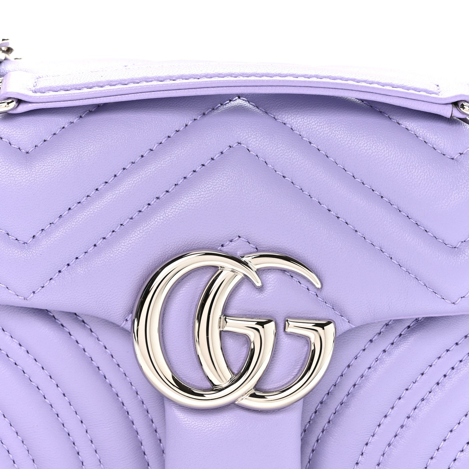Gucci Lambskin Matelasse Small GG Marmont Shoulder Bag Lapis 8 of 10