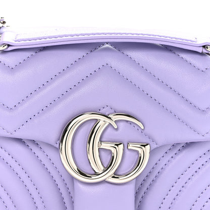 Gucci Lambskin Matelasse Small GG Marmont Shoulder Bag Lapis 8 of 10