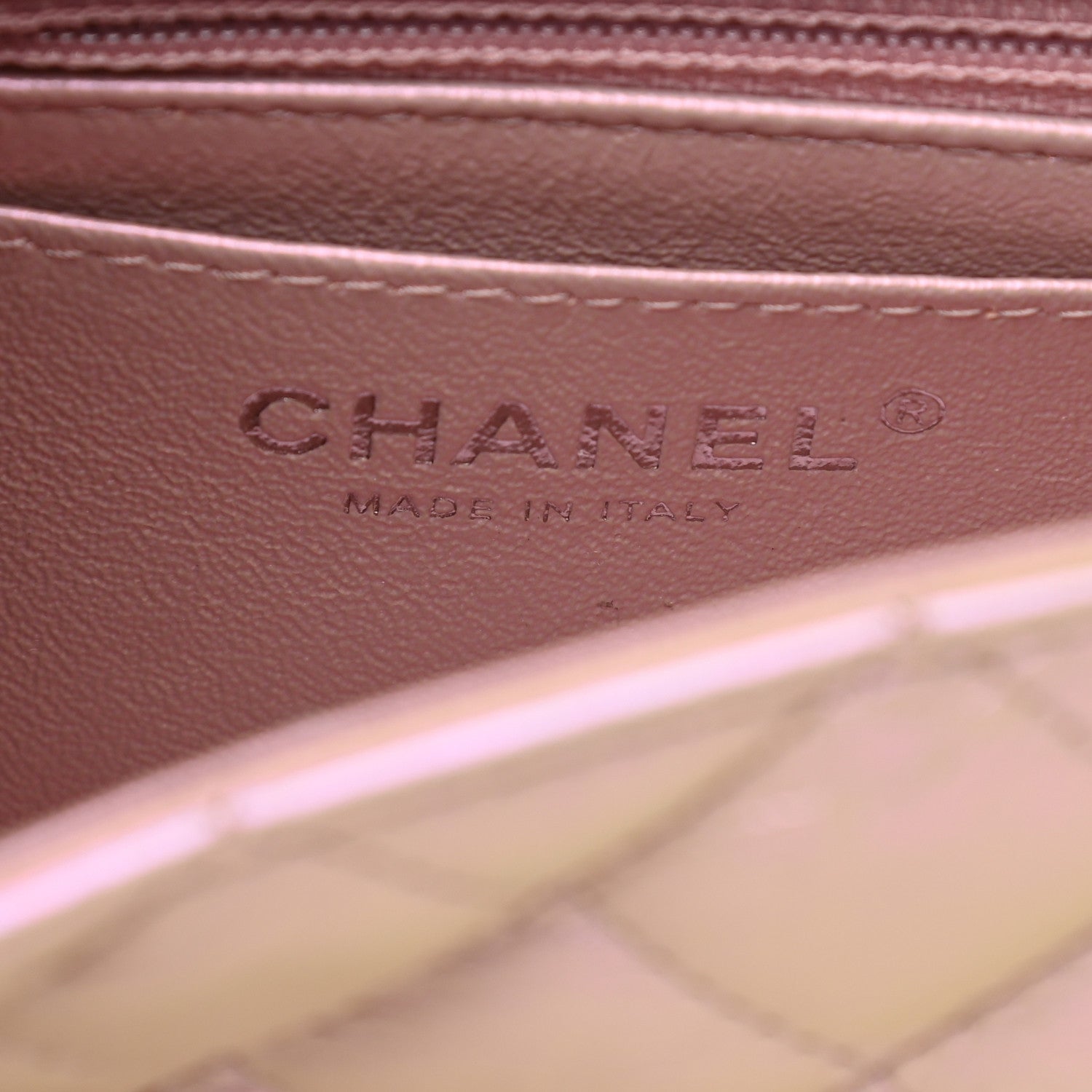 Chanel Iridescent Calfskin Quilted Mini Rectangular Flap Pink 10 of 17