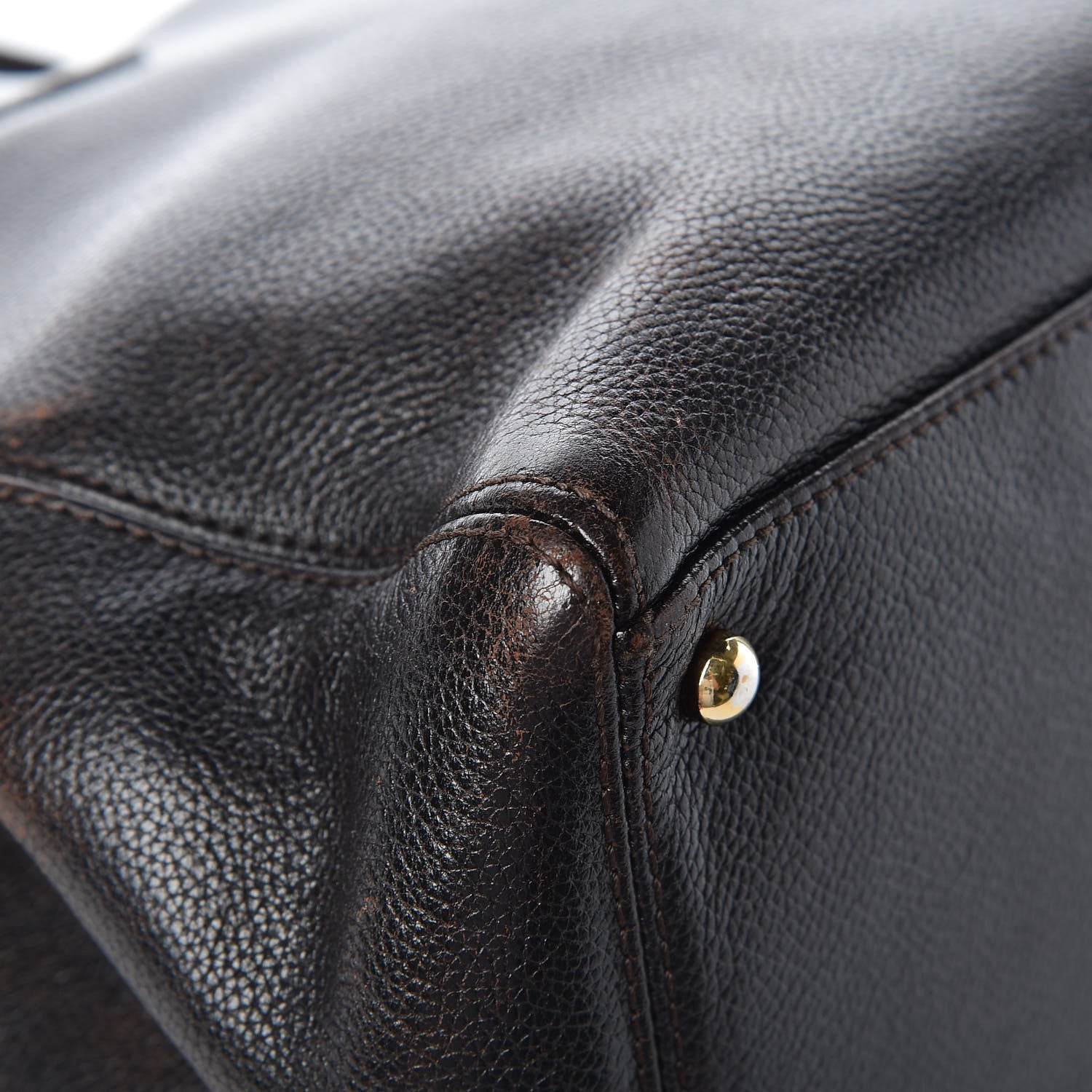 Chanel Calfskin Cerf Executive Shopper Tote Dark Brown 6 of 14