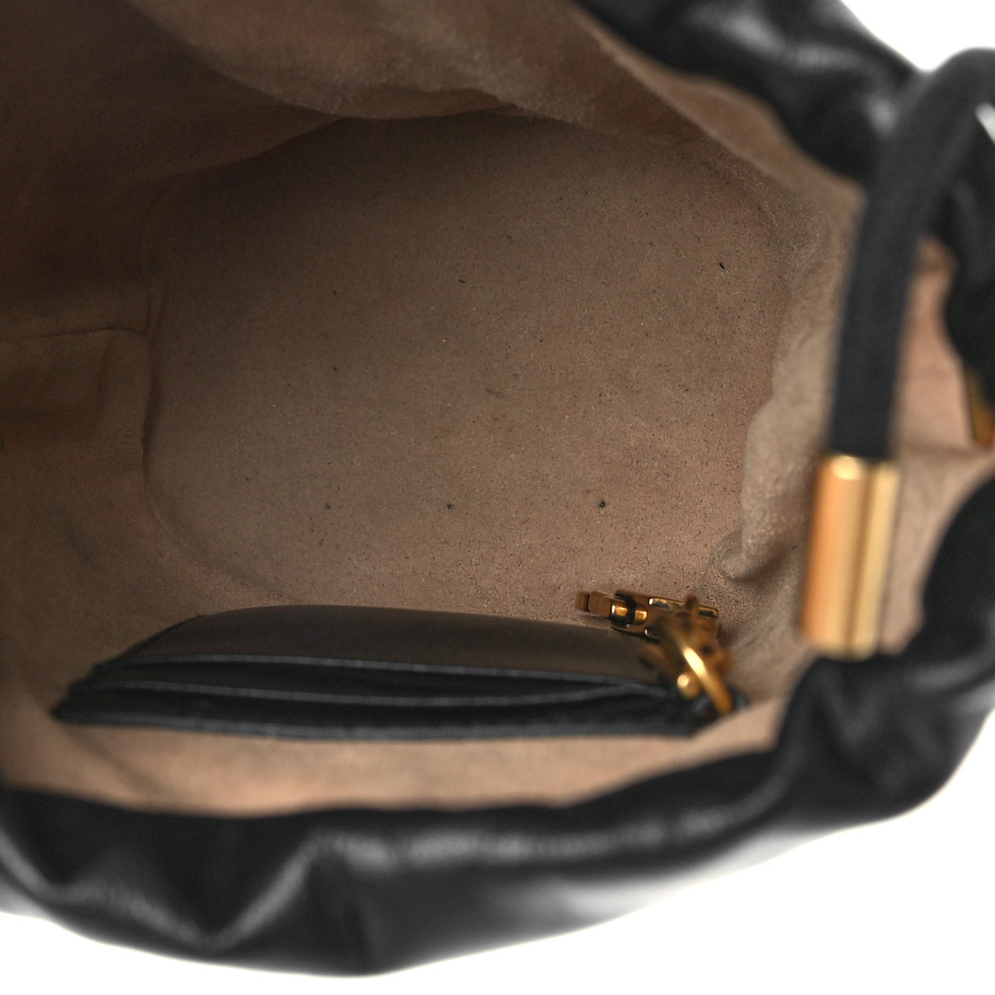 Calfskin Matelasse Mini GG Marmont 2.0 Bucket Bag Black