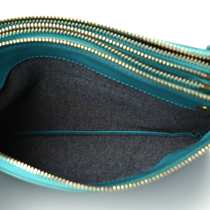 Celine Lambskin Small Trio Crossbody Turquoise 6 of 10