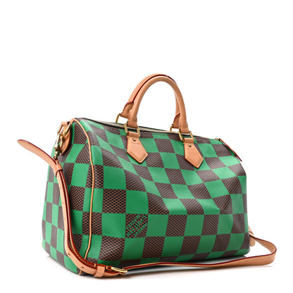 Louis Vuitton Damier Pop Speedy Bandouliere 40 Green 3 of 9