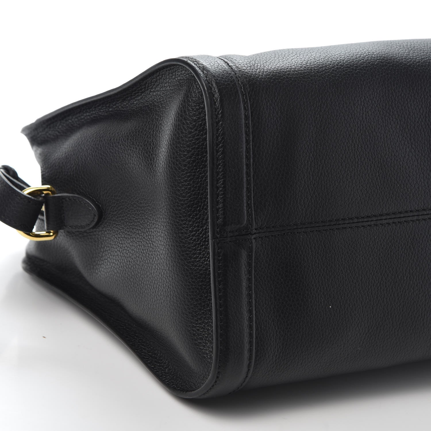 Alexander McQueen Pebbled Calfskin Small Skull Padlock Zip Around Tote Black 5 of 10