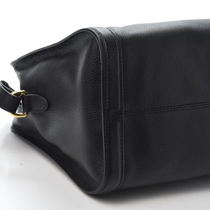 Alexander McQueen Pebbled Calfskin Small Skull Padlock Zip Around Tote Black 5 of 10